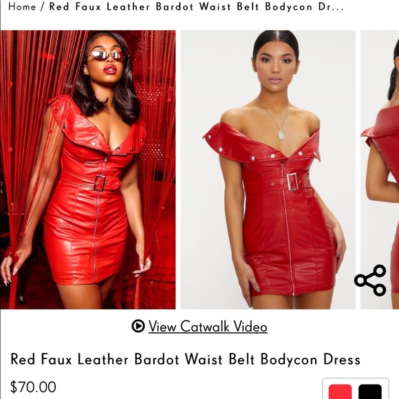 PrettyLittleThing | Dresses | Red Dress | Poshmark